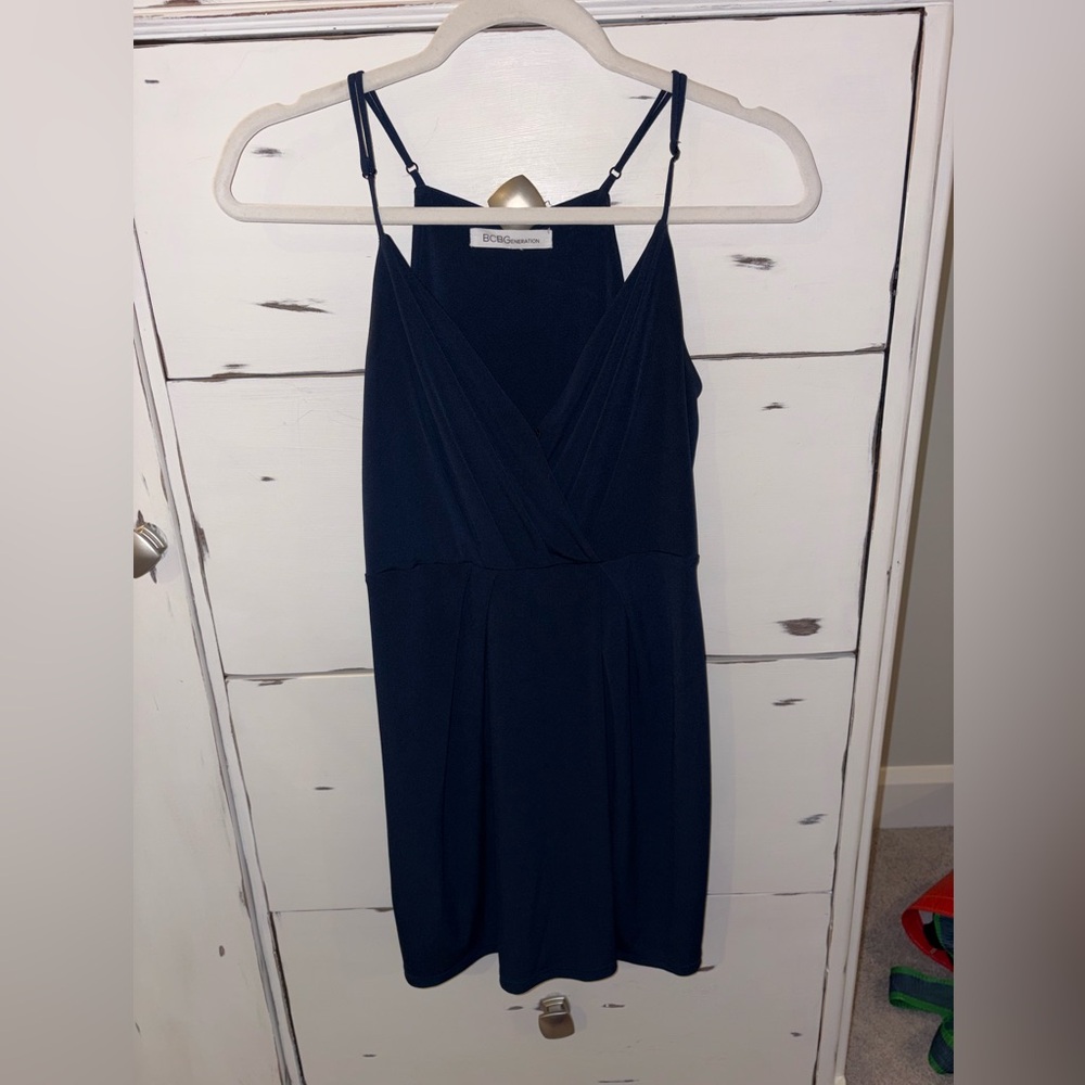 Bcbgeneration Navy Spaghetti Strap Mini Dress - image 1